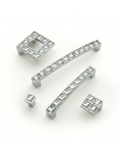 Crystal Small Square Knob 25 x 25mm 2