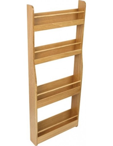 Oak Pantry Storage Rack Tall Larder Doors Wooden Spice Shelf Lacquered 54313423