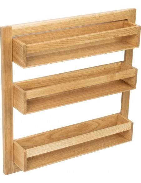 54313412 Solid Oak Storage Rack Three Tier Storage Oak Pantry