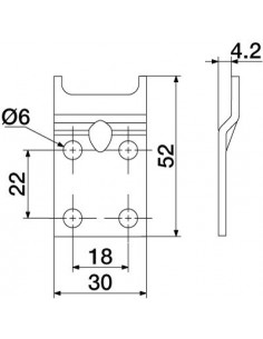 Koala Wall Fixing Plate Suits Cabinet Hangers X10 Zinc Plated 29035920 2