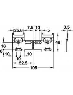 Koala Double Wall Fixing Plate  2