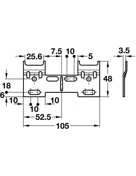 Koala Double Wall Fixing Plate 