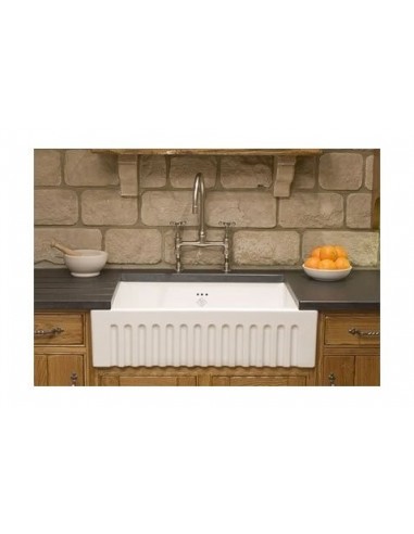 Shaws Bowland 800 BLF5312 Single large deep bowl, fluted apron front kitchen sink
