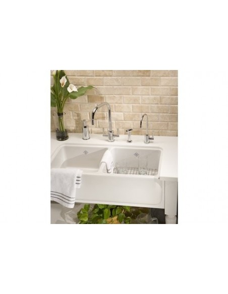 800mm Shaws Classic Double Apron Front Kitchen Sink White Ceramic SCLD800WH