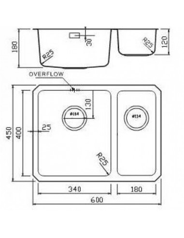 Clearwater Salsa 1.5 SA60 Undermount Kitchen Sink Stainless Steel