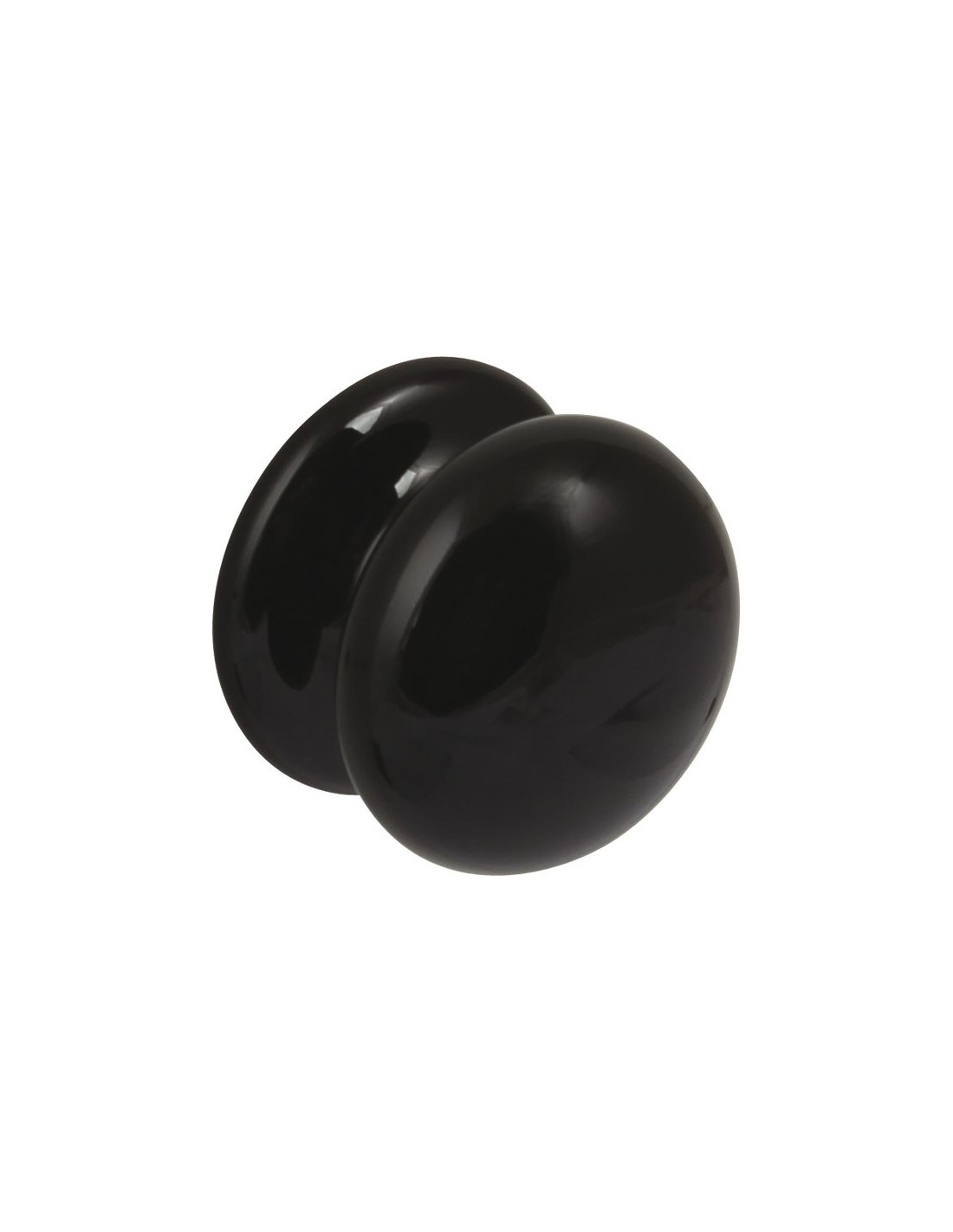 Single 38mm Black Porcelain Ceramic Drawer Knob With M4 X 25mm Screw By Hafele