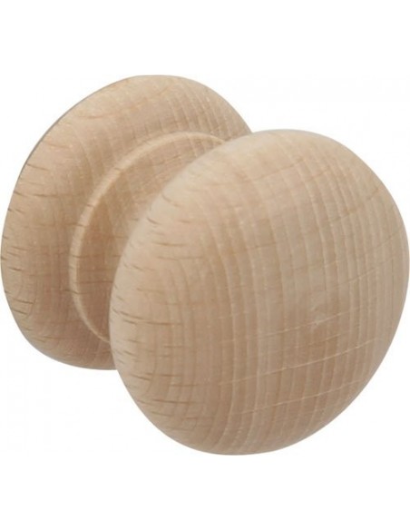 Wooden Door Knob 34mm Diameter Oak