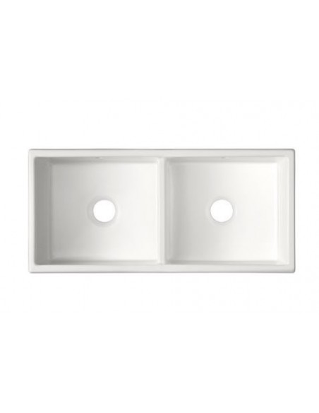 Shaws Shaker Double 1000mm Butler Ceramic Kitchen Sink Apron Front SCSH101WH