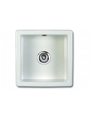 Shaws Classic Square Sink Inset/Undermount Ceramic White SCSQ460