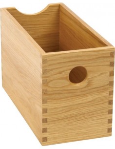 Oak Storage Box Finger-Joint Set X4 Deep Drawers Pantry Larder Display 54386420 2