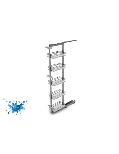 Sige 600mm Tall Larder Kitchen Pull Out Solid Baskets 1880/2175mm Soft Closing LF600SMPL