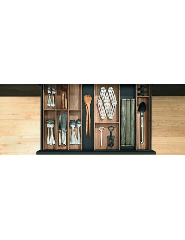 Blum Ambia-Line Drawer Insert 100mm Tennessee Walnut 500mm Depth ZC7S500RH1