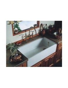 Shaws Classic Butler Sink Ceramic White Apron Front 1.0 Bowl SCBU101