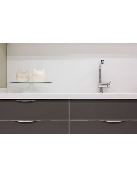 Noma Profile Door Handle Modern Trim 128/256mm Stainless Steel Effect