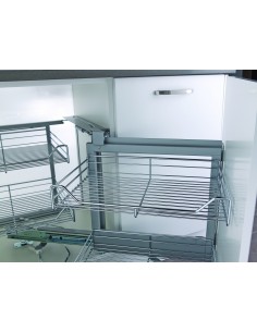 Kessebohmer Magic Corner Pullout Kitchen Storage Chrome Baskets KMCUSC Right Hand 2