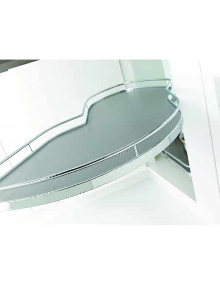 600mm Kessebohmer LeMans Corner Kitchen Carousel Arena Chrome K2LM600SC Right Hand