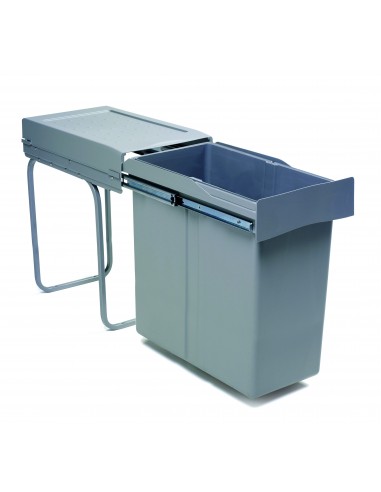 300mm Kitchen Waste Bin 40L Pull-Out Unit Single Container Hinged Door Gollinucci 294GY
