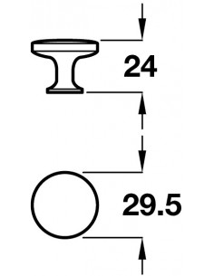 Zinc Alloy Door Knob 30mm Matt Nickel Finish 2