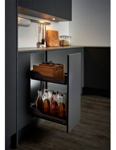 300mm Peka Libell Pull-Out Kitchen Base Unit Storage Anthracite 2-Tier PE.200.2444.43 2