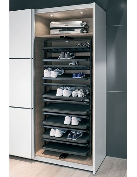 800mm Shoe Rack Pivoting 1680mm Tall Units Extending Storage X50 Shoes 80622401