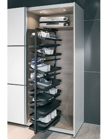 800mm Shoe Rack Pivoting 1680mm Tall Units Extending Storage X50 Shoes 80622401