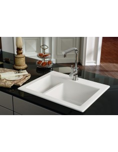 Villeroy Boch Subway 60XM Kitchen Sink Topmount CeramicPlus White 678000R1 2