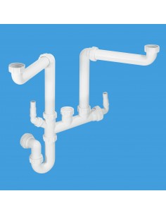 McAlpine Space Saving Plumbing Kit For 1.5/2.0 Bowl Kitchen Sink SSK2