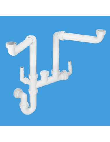 McAlpine Space Saving Plumbing Kit For 1.5/2.0 Bowl Kitchen Sink SSK2