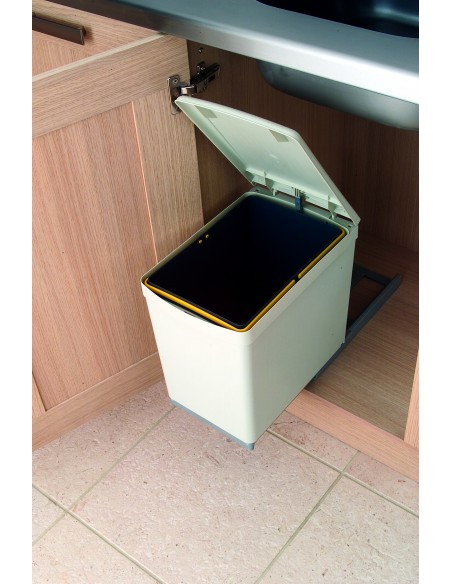 Gollinucci Auto Opening Waste Lid Bin Kitchen Min 300mm 16L Single 280GY