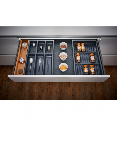 Spice Rack Drawer Insert Suits Blum Legrabox 300 x 423mm Switch Grey SS.45.30