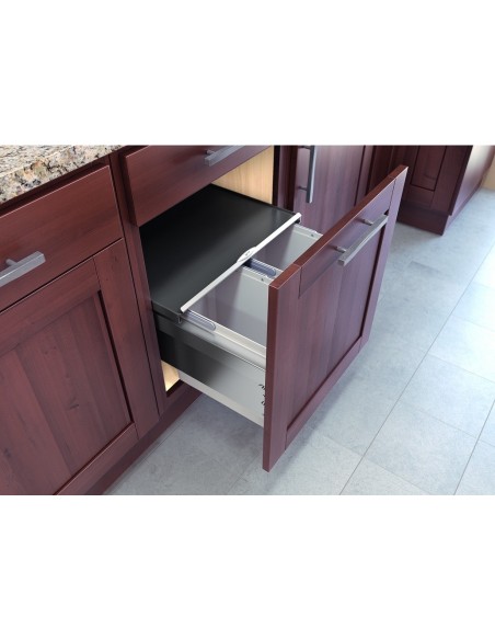 600mm Vauth Sagel Envi Space Pro Kitchen Waste Bin Pull Out 56L Double 50304517