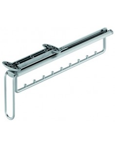 Extendable Clothes Hanging Rail Rack Pull Out Wardrobe Shelf Silver 80745220 2