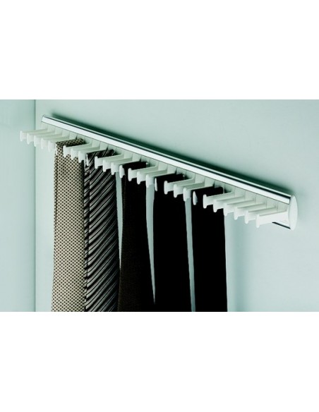 Tie Rack Storage X28 Hooks Side Mount To Wardrobe Door White 80722741