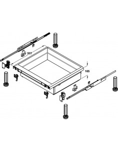 Ninka Plinth Drawer Box 600mm Kitchen Grey Utilise Space Under Oven 55861536 2