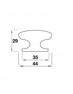 44mm Diamter Wooden Door Knobs Oak Lacquered 2