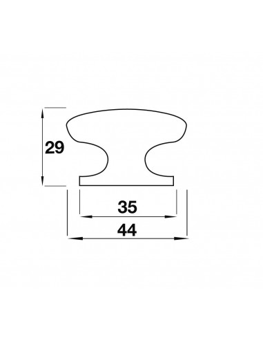 44mm Oak Door Knob