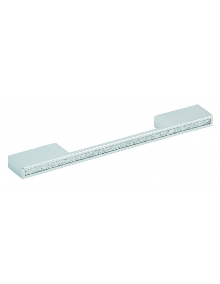 Glitter Door Handle "D" Bar Chrome 160mm Centres x 198mm Length 11022253