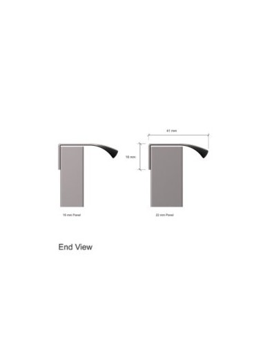 Edge Profile Door Handle Polished Lacquered Brass