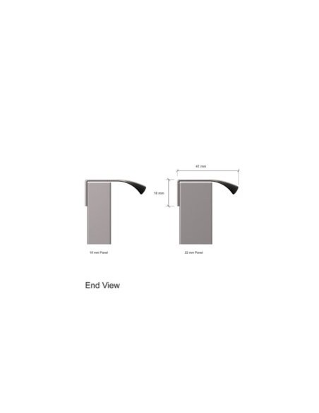 Edge Profile Door Handle Polished Lacquered Brass