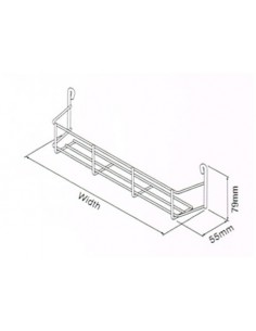 Spice Rack Door Panel Mount Single Tier Storage Basket Shelf 388mm WWSR501 2