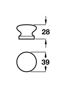 39mm Wooden Door Knobs 2