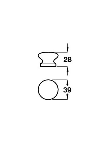 39mm Wooden Door Knobs
