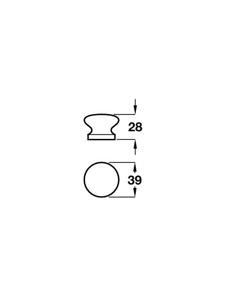 39mm Wooden Door Knobs