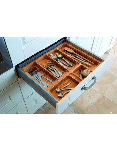 Beech Cutlery Tray Insert 400-1000mm x 450mm Depth Blum