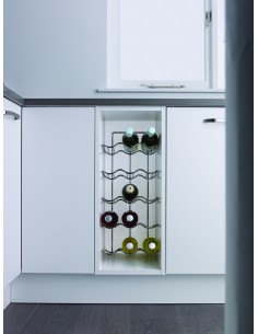 300mm Kessebohmer Wine Rack Chrome Base Wall Unit Insert x15 Bottles KWR5TC