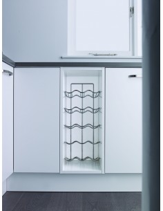 300mm Kessebohmer Wine Rack Chrome Base Wall Unit Insert x15 Bottles KWR5TC 2