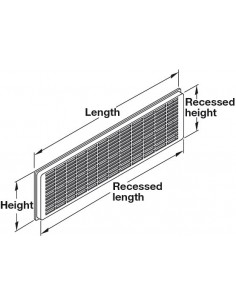 175 x 41mm plinth vent, worktop grill airflow grill 2
