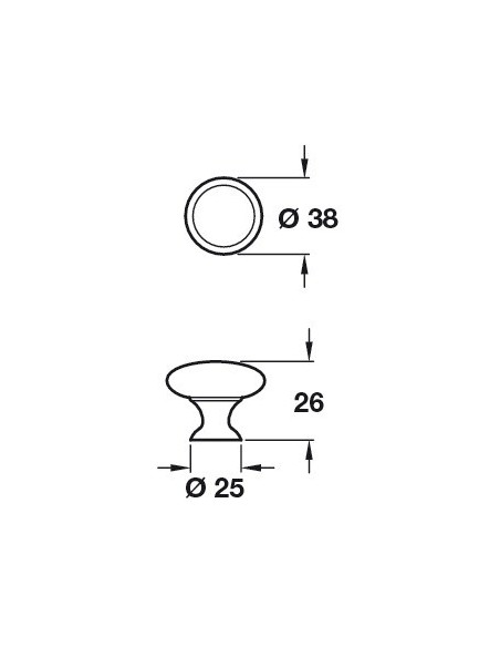 Henriette Door Knobs 38mm Nickel