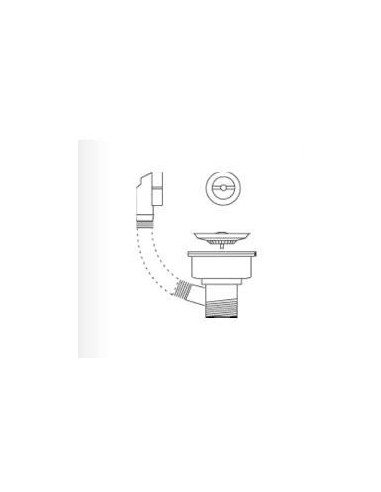 Clearwater 90mm Chrome Waste Plug Basket Strainer Kit Overflow WKIT1