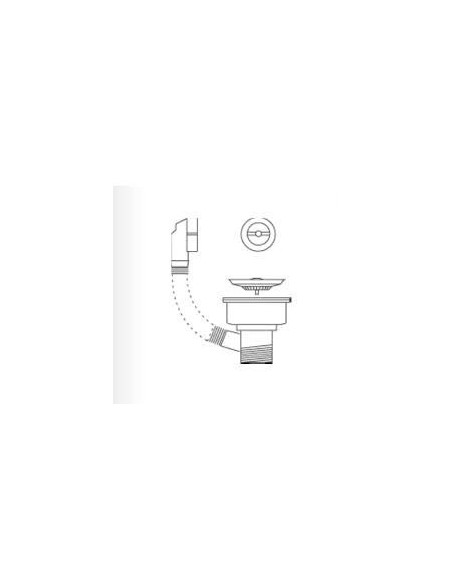 Clearwater 90mm Chrome Waste Plug Basket Strainer Kit Overflow WKIT1